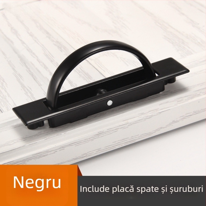 Mâner rotativ Tatami din aliaj de zinc/aluminiu, stil modern minimalist, model 1002, pentru uși Tatami, noptiere și garderobe