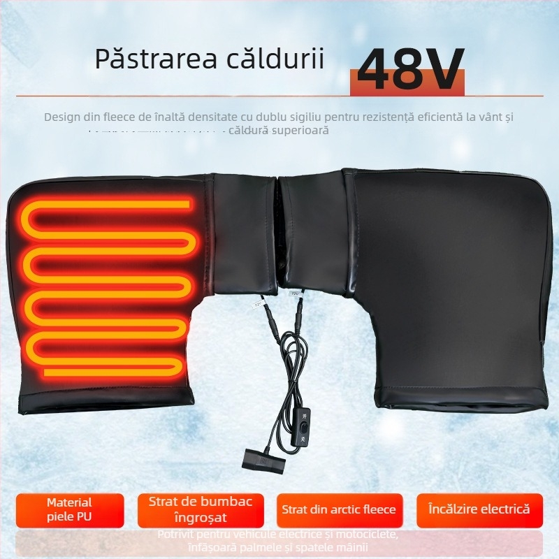 Capace de ghidare încălzite pentru vehicule electrice – PU material, potrivite pentru vehicule electrice, motociclete și tricicluri