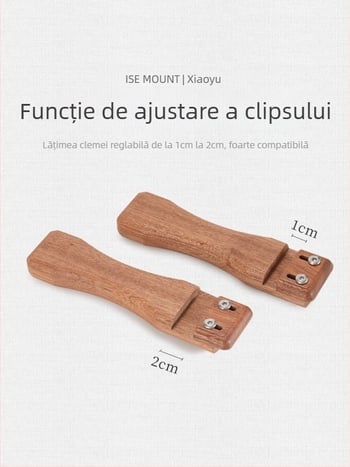 ISE MOUNT Mâner exterior pentru tigaie de grătar, lemn solid de Sapele, extensibil, prindere bayonet, ridicator reglabil