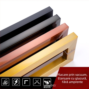 Mâner ușă din oțel inoxidabil cu ramă – gros, solid pentru uși din sticlă și lemn, stil modern minimalist