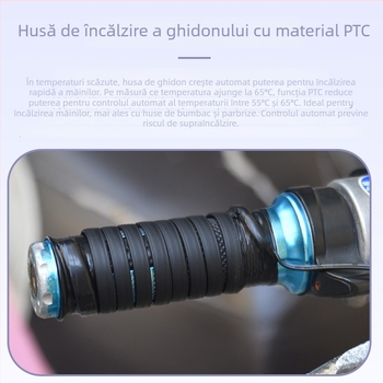 Acoperire încălzită pentru ghidonul vehiculelor electrice, cu încălzire proprie (încălzire electrică; pentru autoturisme și motociclete electrice; fără personalizare)
