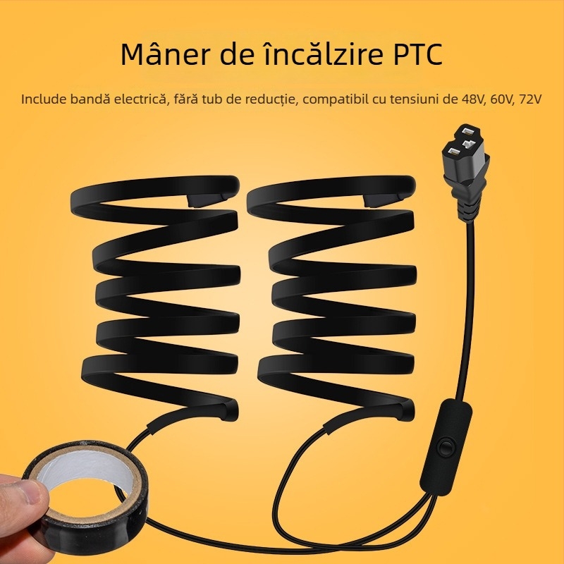 Acoperire încălzită pentru ghidonul vehiculelor electrice, cu încălzire proprie (încălzire electrică; pentru autoturisme și motociclete electrice; fără personalizare)