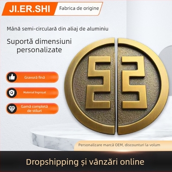 Mâner pentru ușă din sticlă – mâner din aliaj de aluminiu cu formă semicirculară; pentru uși din sticlă; brand Chengda; stil modern și simplu