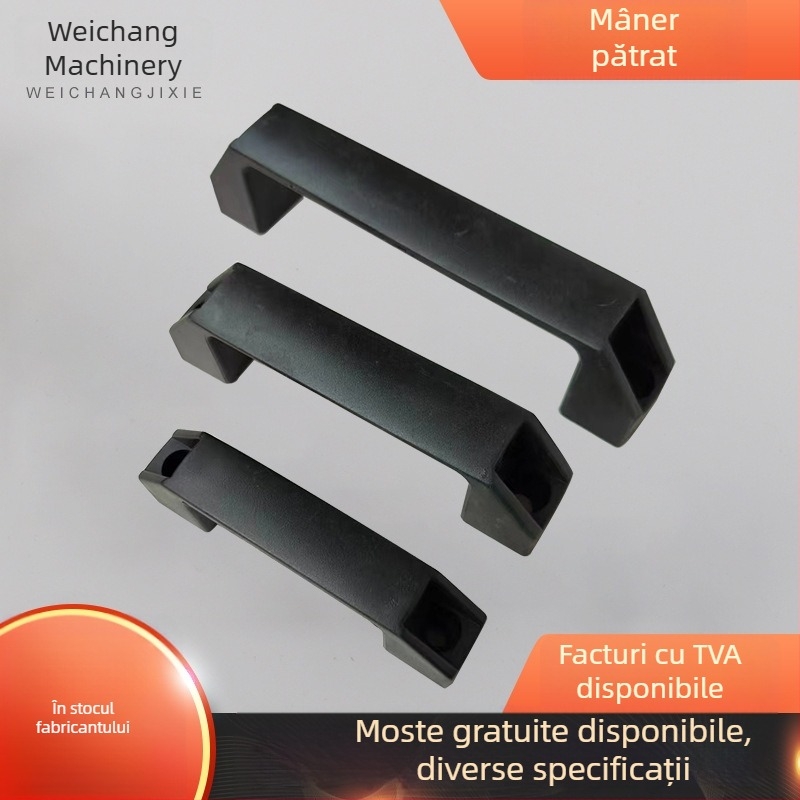 Maner din plastic, în formă de U, pentru dulapuri, montat pe suprafață, pentru uși glisante și sertare, model L90