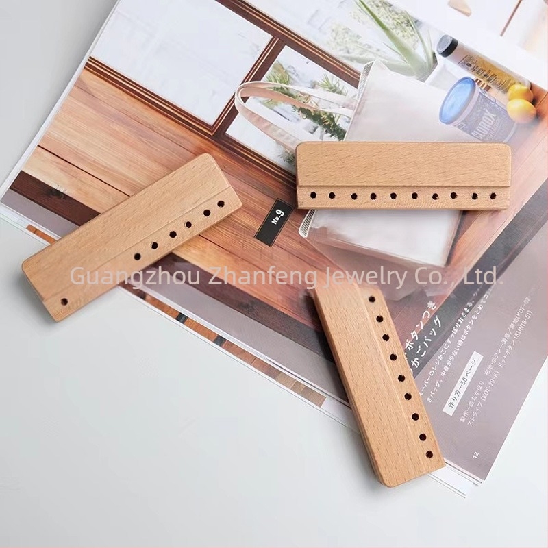 Junfeng Clips magnetice din lemn pentru genți – clips pătrate cu găuri, accesorii pentru bagaje