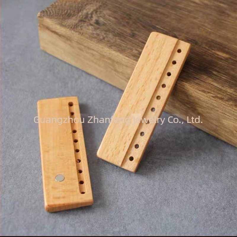 Junfeng Clips magnetice din lemn pentru genți – clips pătrate cu găuri, accesorii pentru bagaje