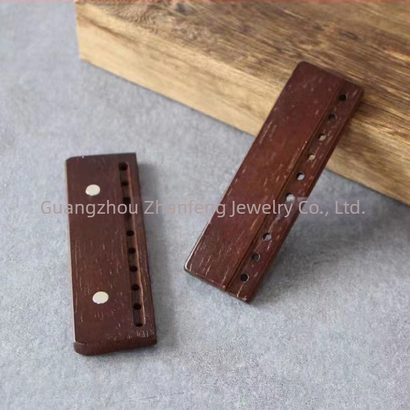 Junfeng Clips magnetice din lemn pentru genți – clips pătrate cu găuri, accesorii pentru bagaje