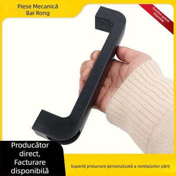 Maner din nylon întărit pentru ușile dulapurilor – formă U, distanță găuri reglabilă, finisaje: înnegrire, oxidare, lustruire, pentru mașini, mobilier, dulapuri, sertare