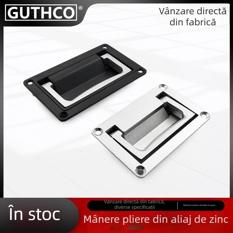 Mâner rabatabil pentru dulap din aliaj de zinc, cu cutie pătrată încorporată, rezistent, design mobil