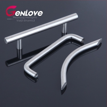 Mâneri din oțel inoxidabil pentru dulapuri și sertare – finisaj mat, formă bară, extensie în formă de U, montaj ascuns, design modern minimalist