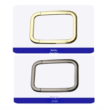 Mâner pentru geantă din aliaj de zinc turnat prin die casting, inel dreptunghiular pentru accesorii de bagaje, Jin Hongyang