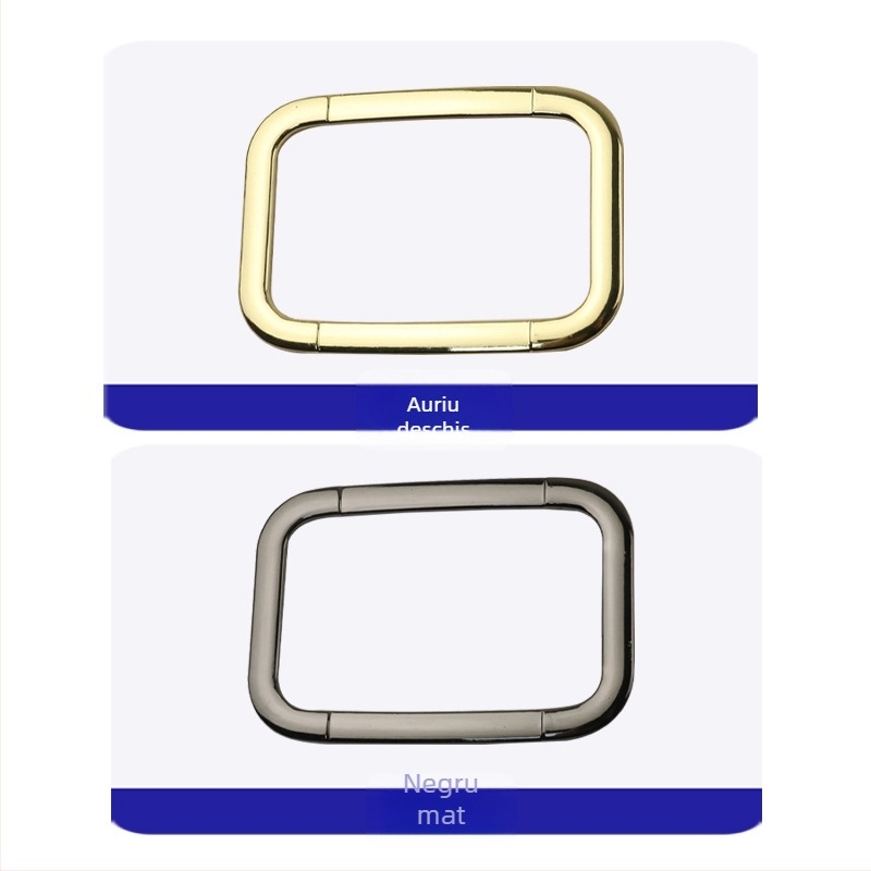 Mâner pentru geantă din aliaj de zinc turnat prin die casting, inel dreptunghiular pentru accesorii de bagaje, Jin Hongyang