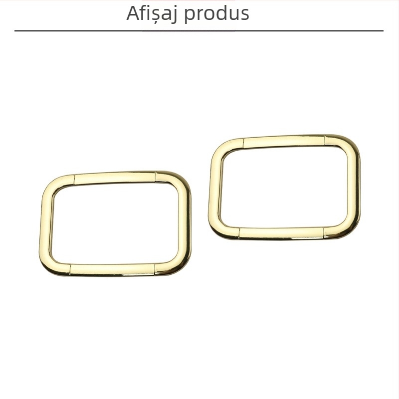 Mâner pentru geantă din aliaj de zinc turnat prin die casting, inel dreptunghiular pentru accesorii de bagaje, Jin Hongyang