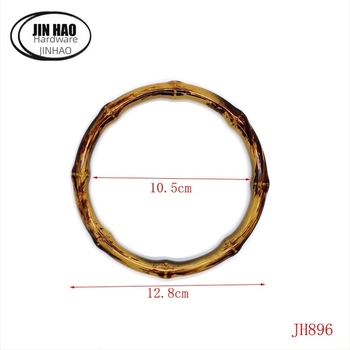 Mâner pentru geantă din bambus simulant – inel circular, lucrat manual, model JH896, brand Jinhao