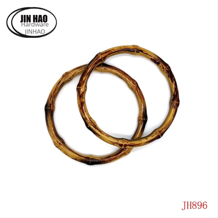 Mâner pentru geantă din bambus simulant – inel circular, lucrat manual, model JH896, brand Jinhao