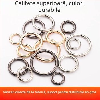 Inel de chei cu inel metalic și cataramă cu arc pentru genți — Material: Altul; Model: Altul; Funcție: Altă