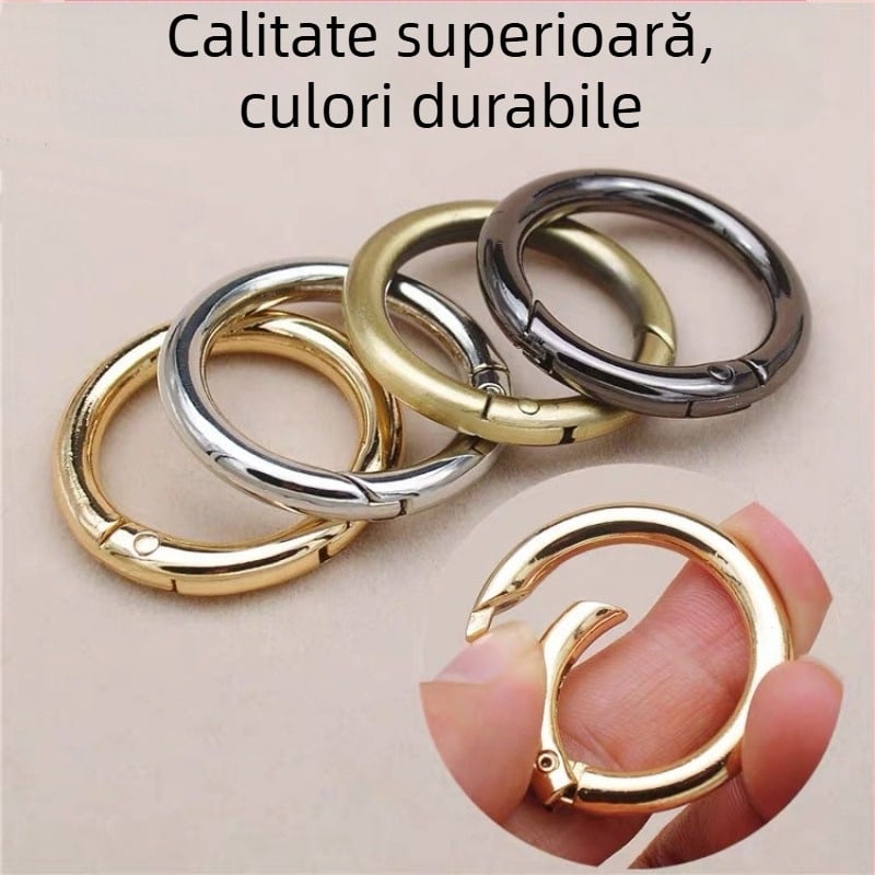 Inel de chei cu inel metalic și cataramă cu arc pentru genți — Material: Altul; Model: Altul; Funcție: Altă