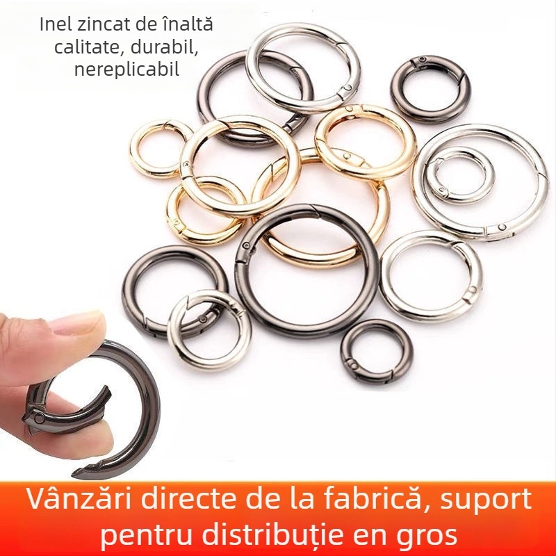 Inel de chei cu inel metalic și cataramă cu arc pentru genți — Material: Altul; Model: Altul; Funcție: Altă