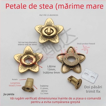 Accesorii pentru geantă: încuietoare rotativă metalică cu cap extensibil pentru reparații/înlocuire, tip cui-nail, DIY lucrat manual • Material: Alt • Primăvara 2024 • Model: Altul • Funcție: Altă