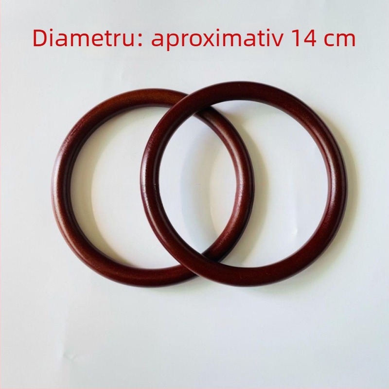 Mânere circular din lemn pentru genți țesute – accesorii pentru femei