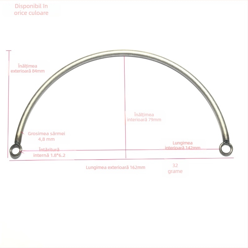 Mâner metalic pentru geantă cu inel — Hand satchel model, brand Jiansisi hardware, personalizabil, potrivit pentru genți și cutii cadou
