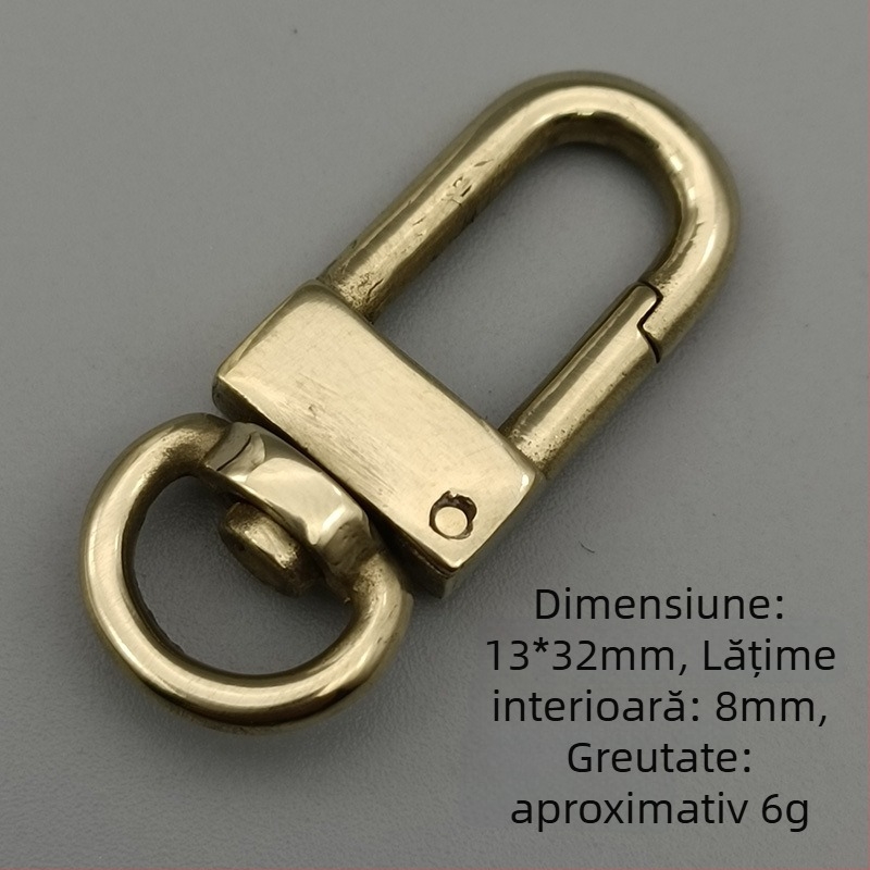 Cataramă pentru bretea de umăr a genții, alamă, model XBB029, cu mecanism rotativ cu arc