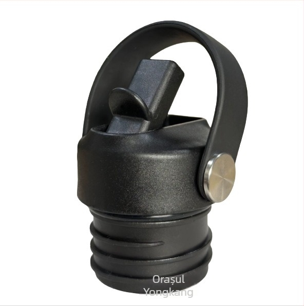 Cap de pai pentru cană izolată, cu inel de mânere interior, gură dublă; etanș; Materiale: PP, TPU, oțel inoxidabil, silicon gel