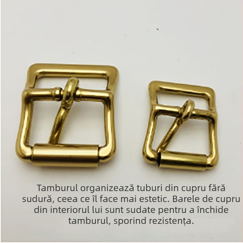 Accesorii pentru genți din cupru pur, cataramă cu role fără sudură, cataramă în stil japonez, design de precizie