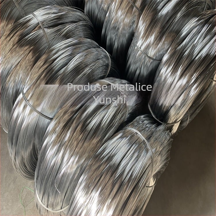 Sârmă din oțel galvanizat lucios pentru inel de purtare al găleții de gheață și a găleții cu apă; Material: Q195; Secțiune transversală: rotundă; Lungime: 100; Rezistență la tracțiune: 450-500