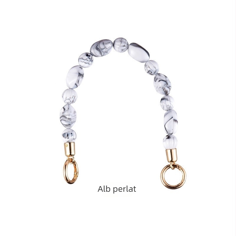 Mâner de geantă în formă D, din rășină acrilică, accesoriu DIY pentru genți