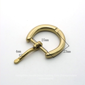 Cataramă din alamă pentru curea, cu știft, pentru piele DIY, accesorii din piele tratată vegetal