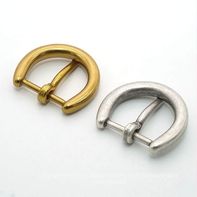 Cataramă din alamă pentru curea, cu știft, pentru piele DIY, accesorii din piele tratată vegetal