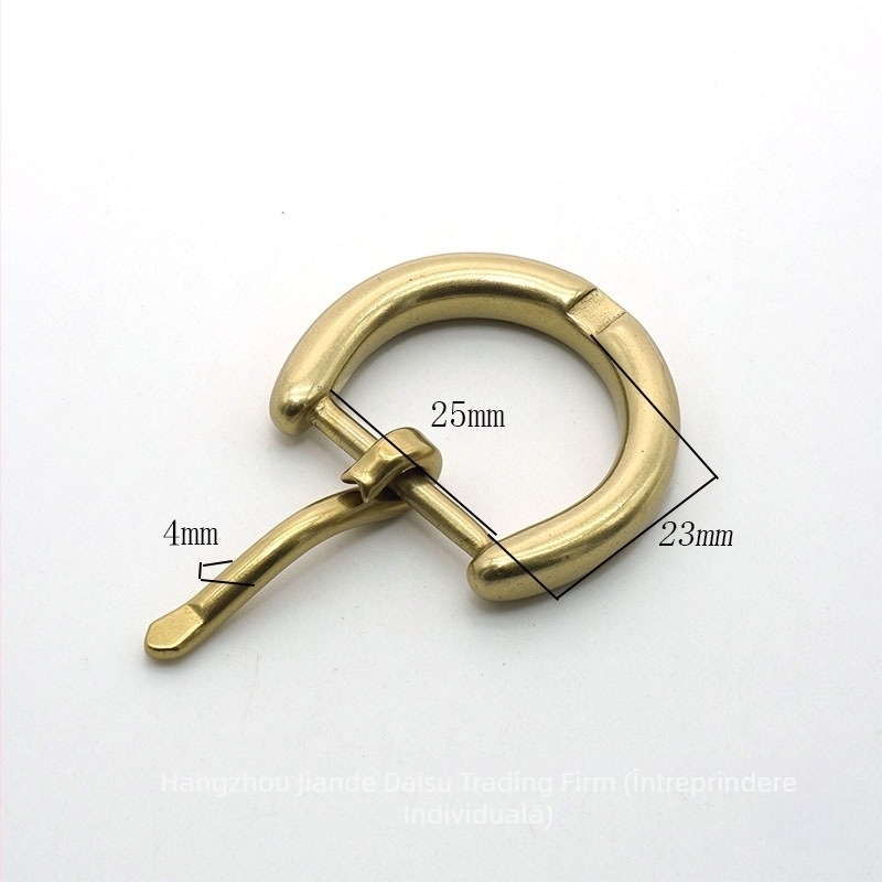 Cataramă din alamă pentru curea, cu știft, pentru piele DIY, accesorii din piele tratată vegetal