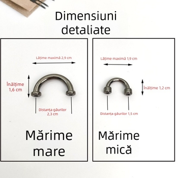 Accesorii metalice pentru genți DIY: kit hardware cu lanț semicircular, piese cu șurub pentru reparații și modificări