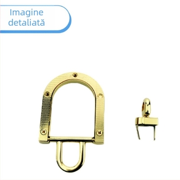 Hardware pentru geantă cu încuietoare rotativă – aliaj de zinc, lansare primăvara 2025, greutate 0.045 kg