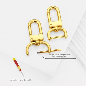 Hardware pentru curea de geantă – cataramă cu șurub detașabil, placă mare (Brand: Wangke Home Furnishing; Material: Corduroy)