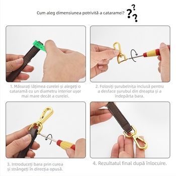 Hardware pentru curea de geantă – cataramă cu șurub detașabil, placă mare (Brand: Wangke Home Furnishing; Material: Corduroy)