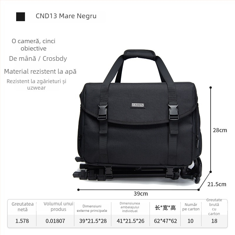 Geantă pentru cameră SLR de la Cwatcun – material 900D, protecție antifurt, rezistentă la șocuri, curea cu pernă de aer