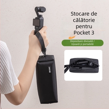 Geantă de depozitare DJI Pocket3 – impermeabilă, cu capacitate extinsă, din Oxford, căptușeală poliester, stil clutch urban minimalist