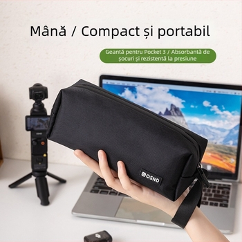 Geantă de depozitare DJI Pocket3 – impermeabilă, cu capacitate extinsă, din Oxford, căptușeală poliester, stil clutch urban minimalist
