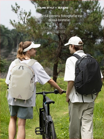 Rucsac foto din Nylon pentru SLR — design respirabil, impermeabil și ultraușor; capacitate mare pentru drumeții; curea cu pernă de aer