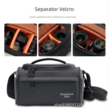 Geantă pentru cameră SLR din piele sintetică, impermeabilă, antifurt, crossbody