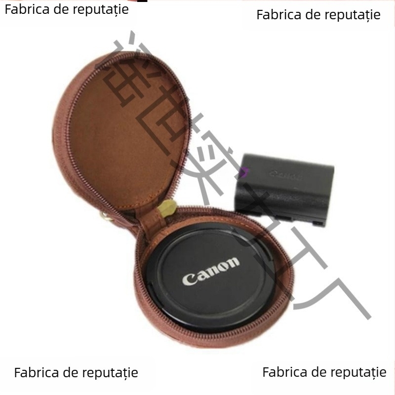 Geantă pentru cameră fără oglindă cu curea din piele pentru umăr, capac obiectiv, husă pentru carduri de memorie și cutie de baterii (Cod: Aedyh7mj; Tip: Geantă pentru cameră; Stil: Geantă de mână; Categorie: Geantă foto; Pentru bărbați)