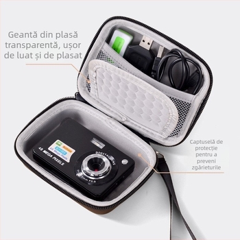 Geantă CCD pentru cameră digitală - material PU, unisex, stil geantă de mână / urban minimalist, primăvara 2025, pentru camere portabile