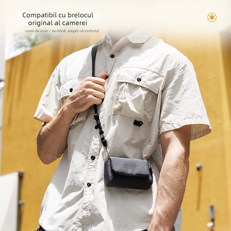 Geantă pentru cameră JJC pentru Ricoh GR3, cu închidere magnetică, Material: piele microfibră/poliester Oxford, 97 g, căptușeală din piele artificială, potrivită pentru Ricoh GR3, Canon G7X III/X2, seria RX100