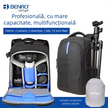 Benro rucsac DSLR pentru drumeții - ușor, profesional, geantă pentru echipament foto cu capacitate mare