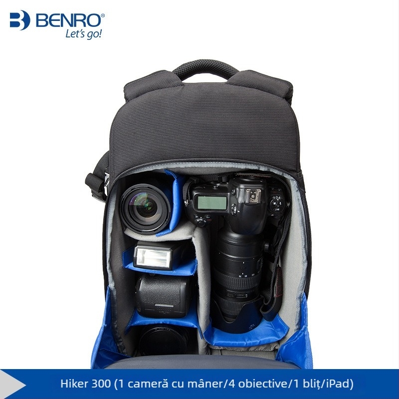 Benro rucsac DSLR pentru drumeții - ușor, profesional, geantă pentru echipament foto cu capacitate mare