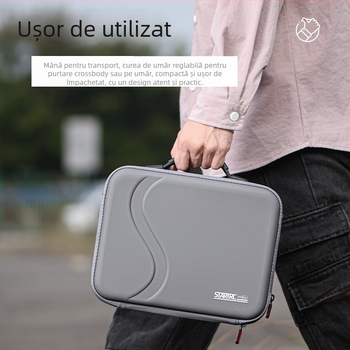 Geantă de depozitare pentru cameră GoPro cu curea de umăr, utilizare în aer liber, PU, 10L, compatibilă HERO13/12/11/10/9, rezistentă la apă