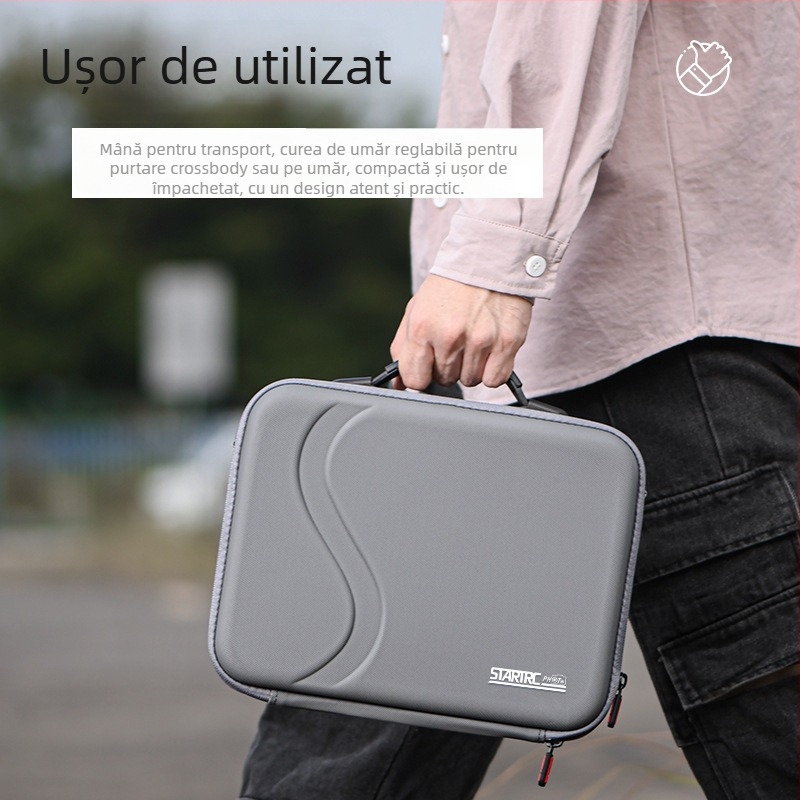 Geantă de depozitare pentru cameră GoPro cu curea de umăr, utilizare în aer liber, PU, 10L, compatibilă HERO13/12/11/10/9, rezistentă la apă