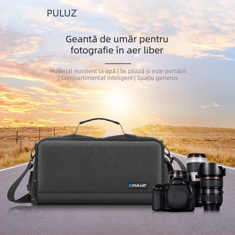 Puluz Fat Cow geantă de umăr impermeabilă pentru cameră digitală – utilizare în aer liber, universal model, greutate 1 kg
